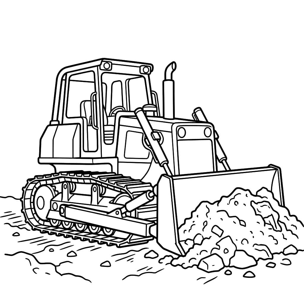 جرافة تنقل الحصى تلوين