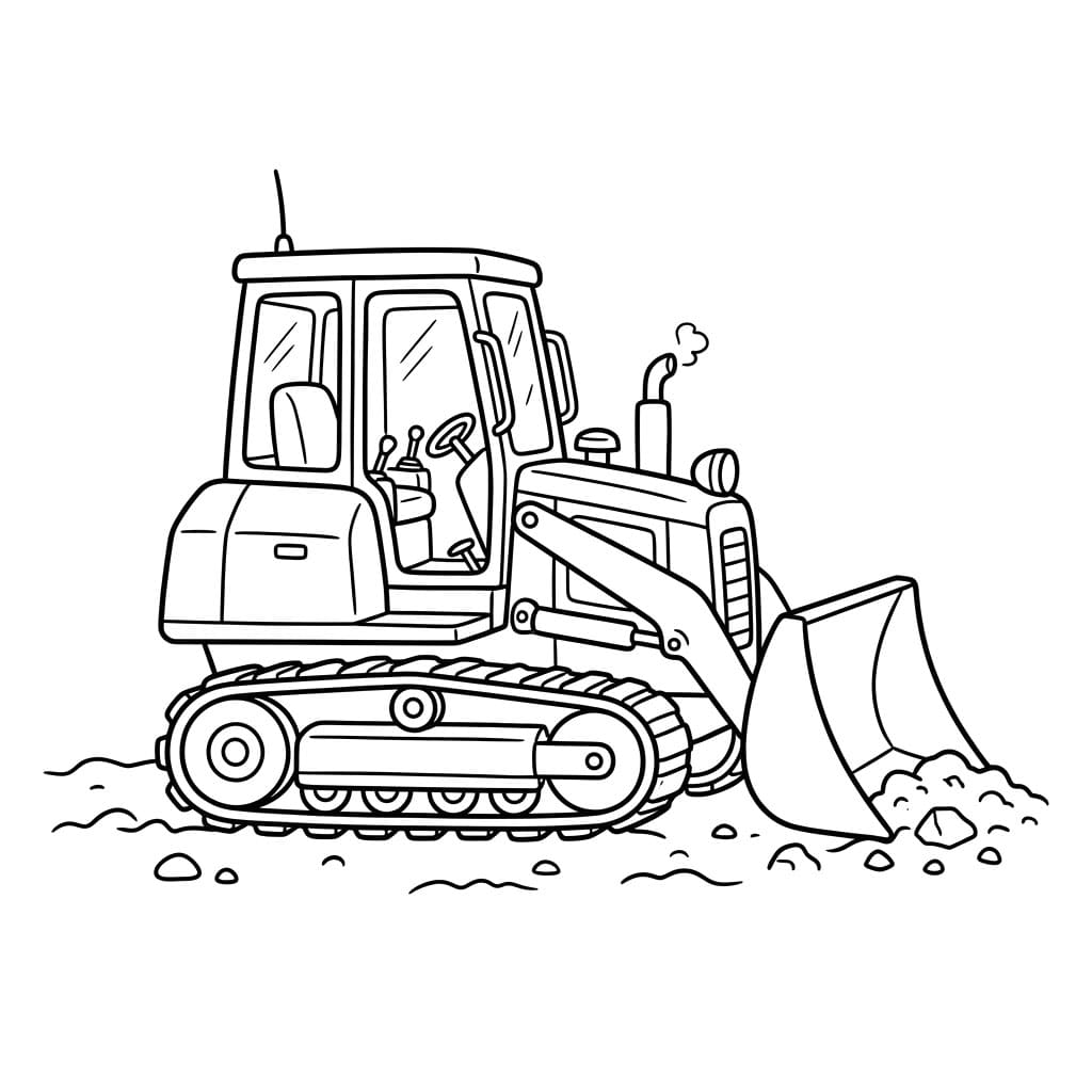 جرافة ترفع الأتربة تلوين