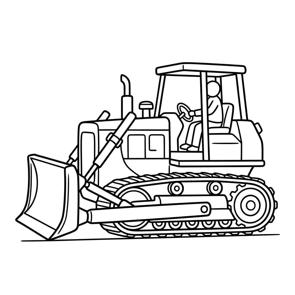 جرافة تدفع التراب تلوين