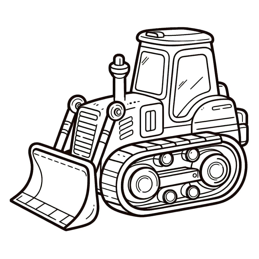 جرافة قابلة للطباعة مجاناً تلوين