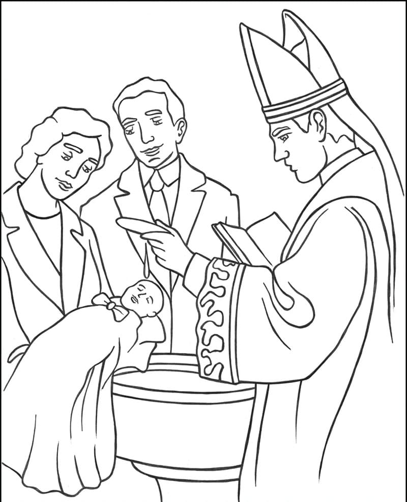 كاهن المعمودية الرسمي تلوين