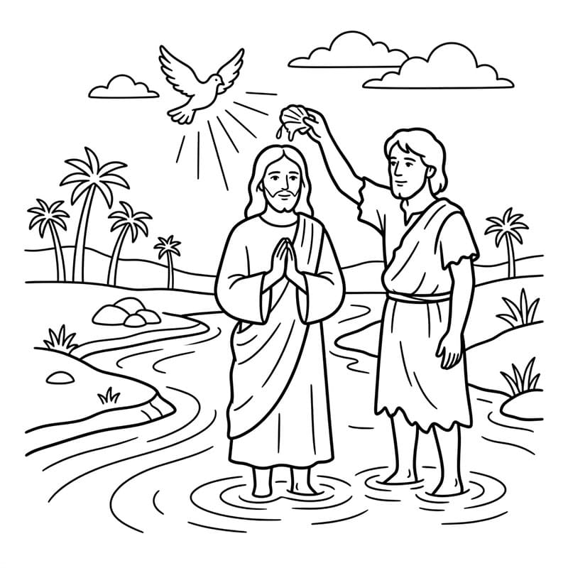 معمودية نهر سيرين تلوين