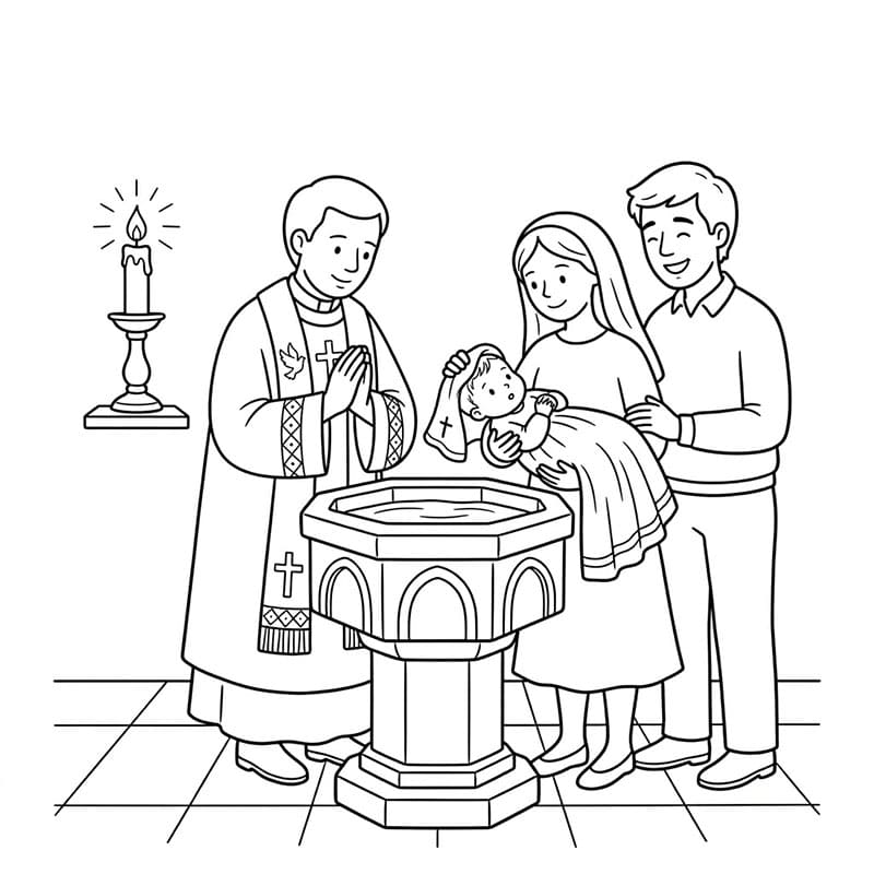 معمودية الملائكة المشرقة تلوين