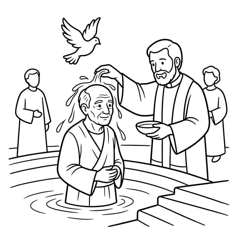 معمودية الصلاة التعبدية تلوين