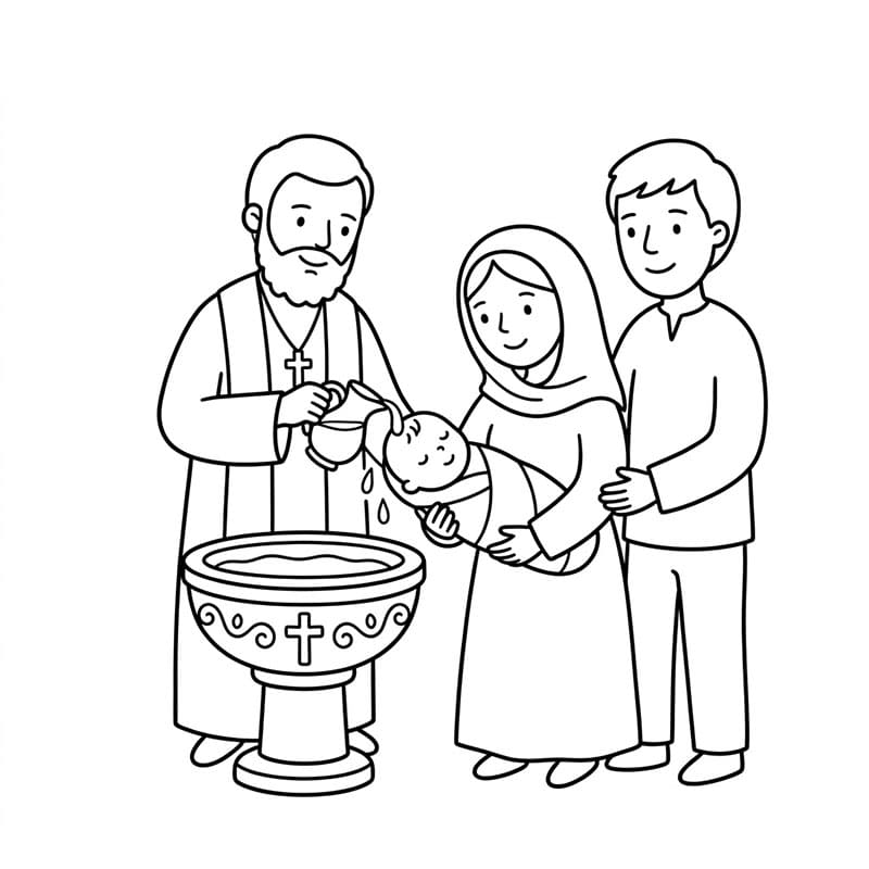 معمودية تلوين