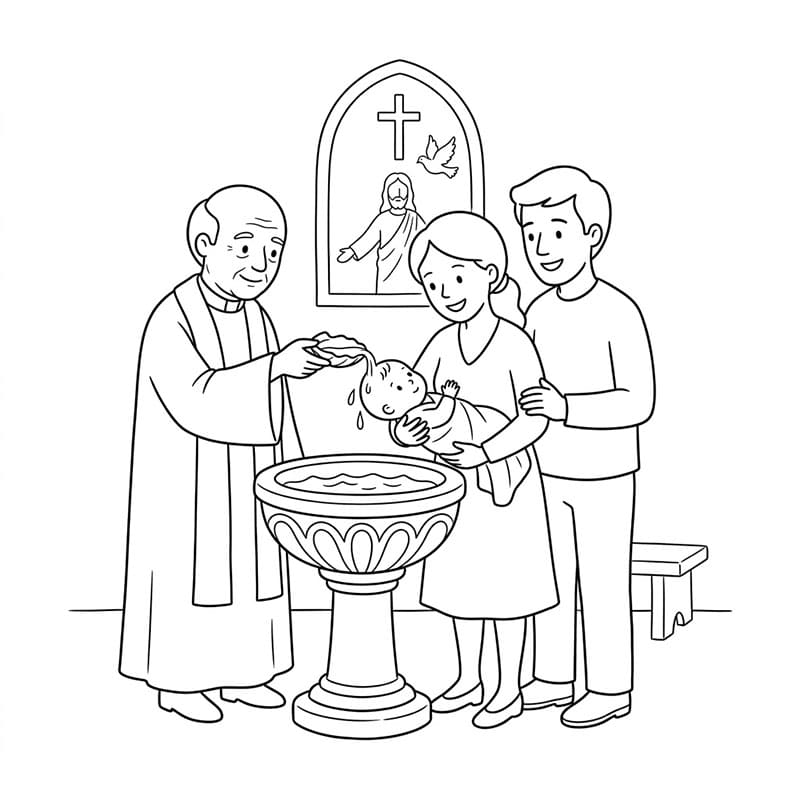 معمودية الحب المقدسة تلوين