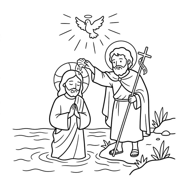 معمودية البركة السماوية تلوين