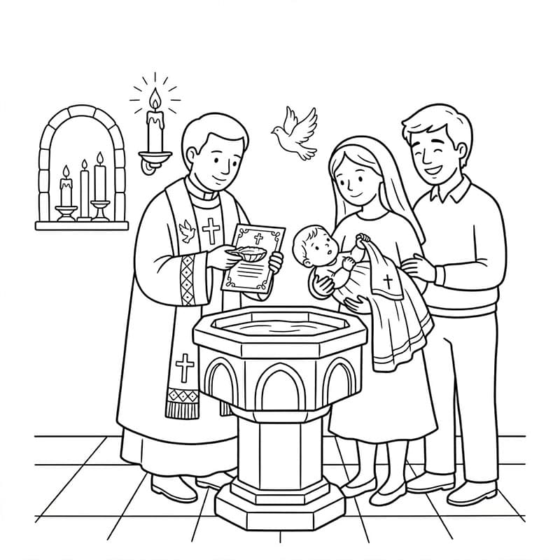 معمودية الرجاء الروحية تلوين