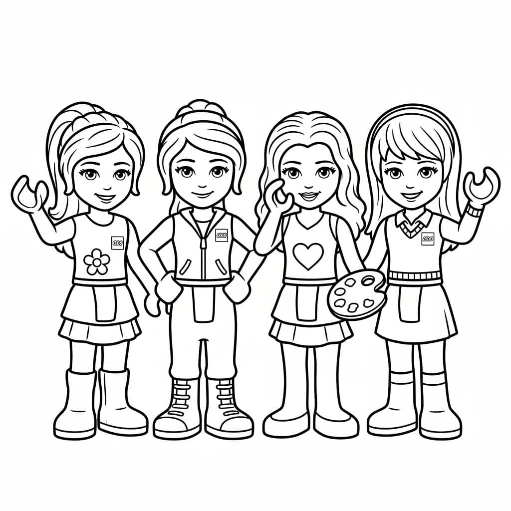 مجموعة أصدقاء ليغو تلوين