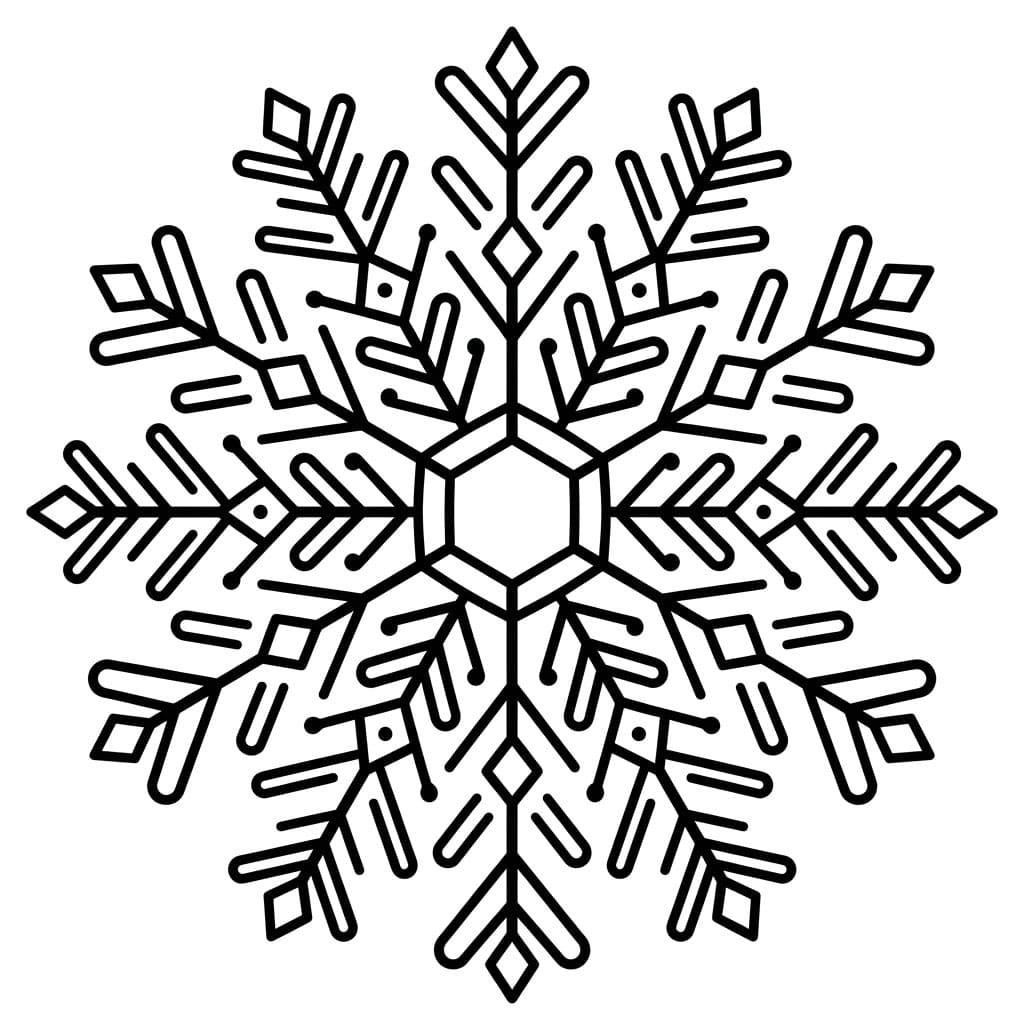 ندفة بلورية تلوين