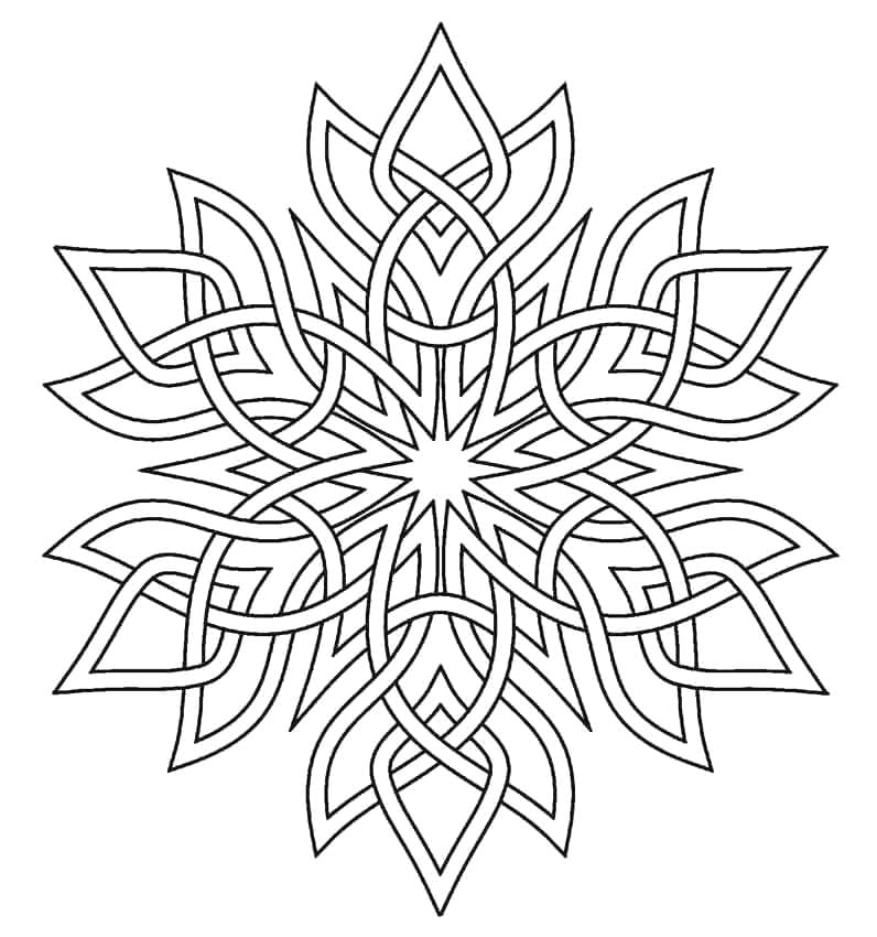 ندفة ثلج جميلة تلوين