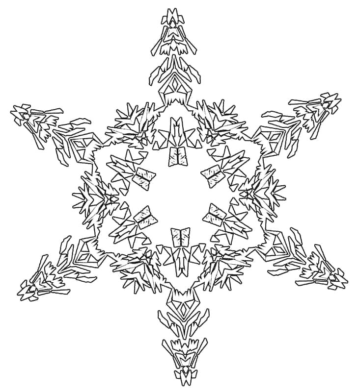 ندفة ثلج جميلة خالية تلوين