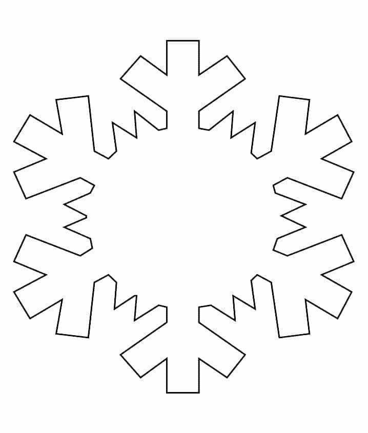 ندفة ثلج بسيطة خالية من تلوين