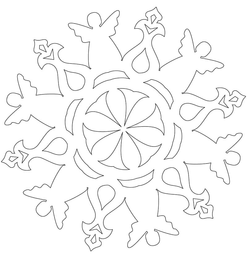 ندفة ثلج ملاك تلوين