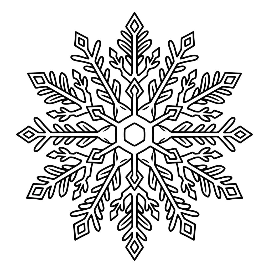 ندفة هندسية تلوين