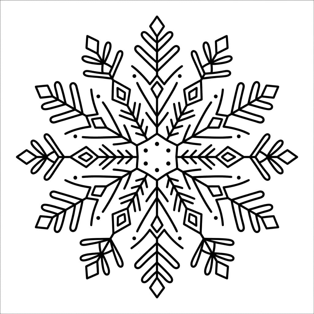 ندفة متناظرة تلوين