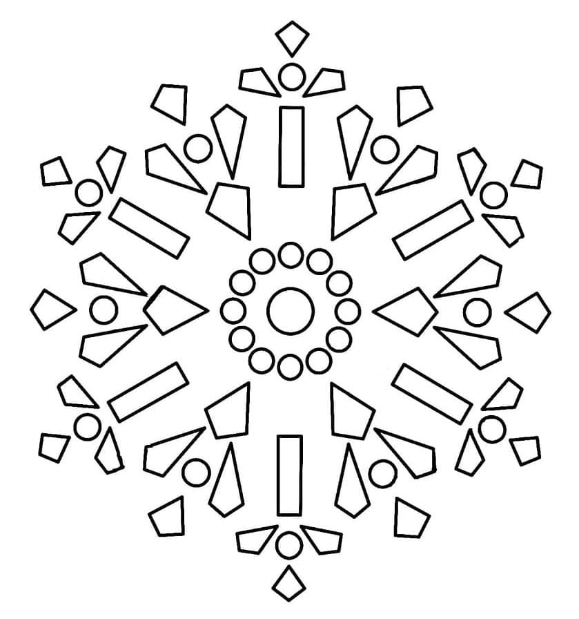 ندفة ثلج مثالية تلوين