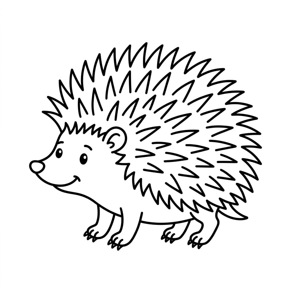 قنفذ سعيد تلوين