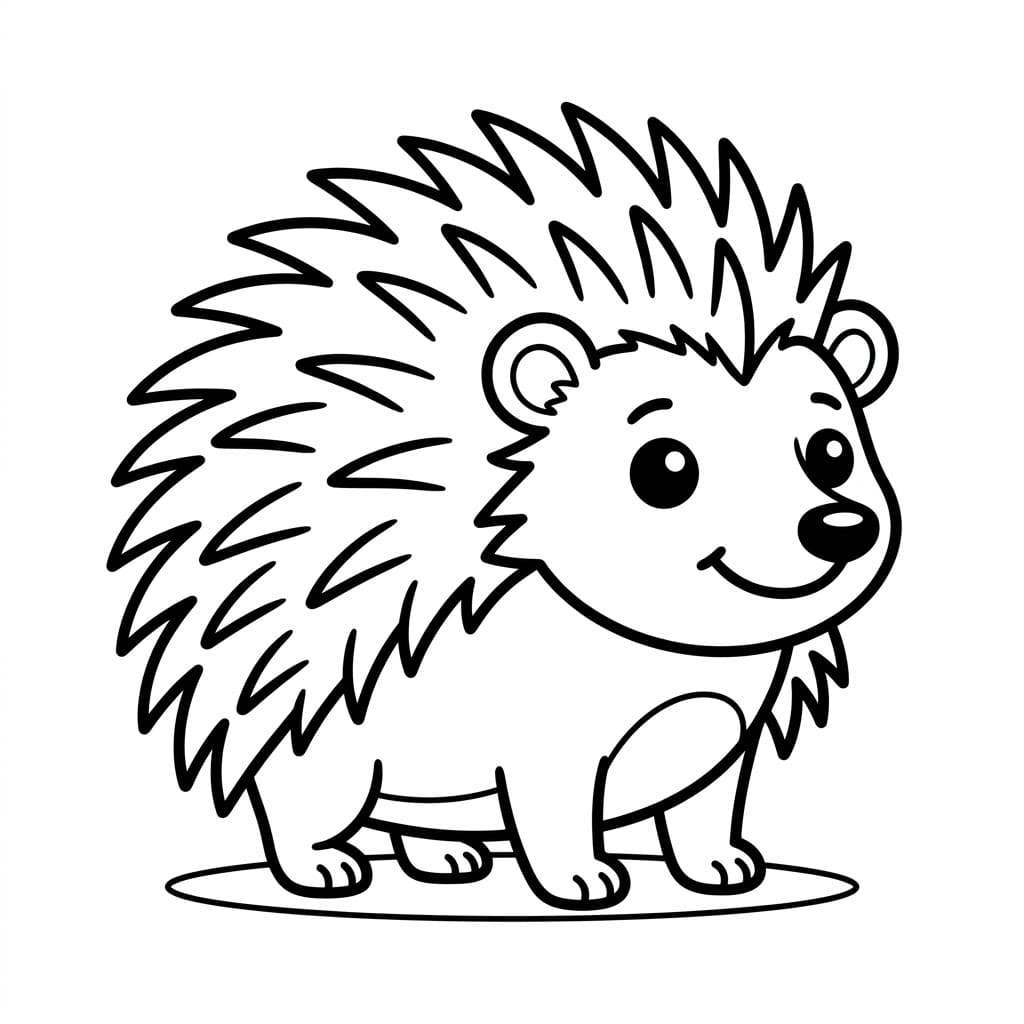 قنفذ لطيف تلوين