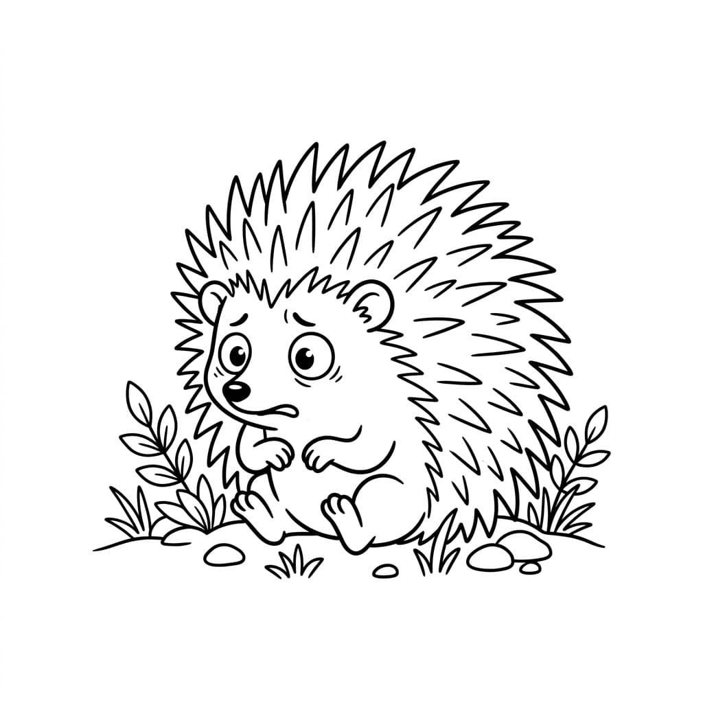 قنفذ نائم تلوين