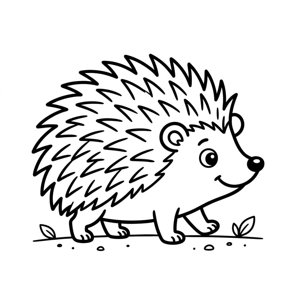 قنفذ نشيط تلوين