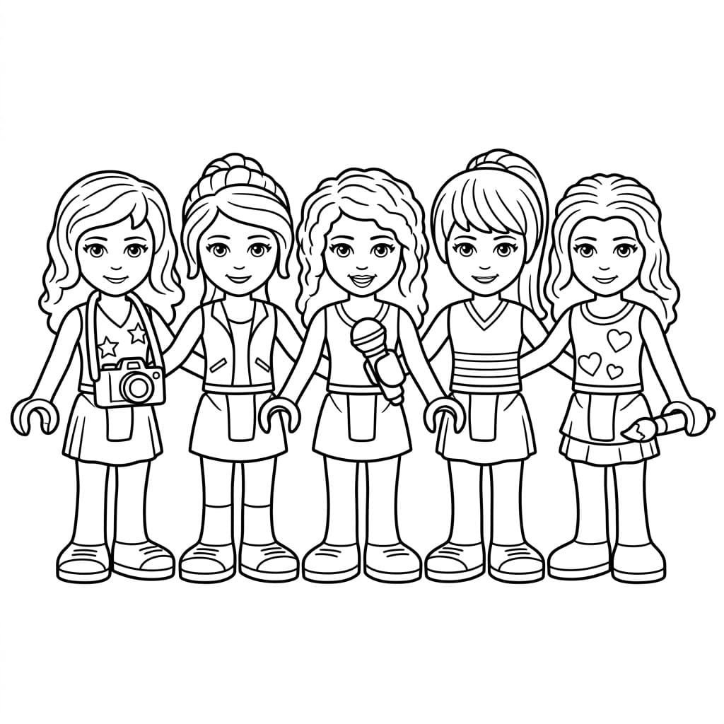 رسم كرتوني لأصدقاء ليغو تلوين