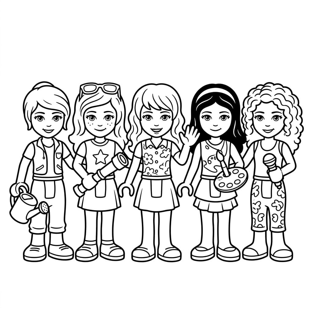 رسم أصدقاء ليغو اللطيف تلوين