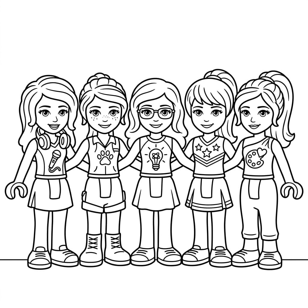 رسم أصدقاء ليغو السهل تلوين