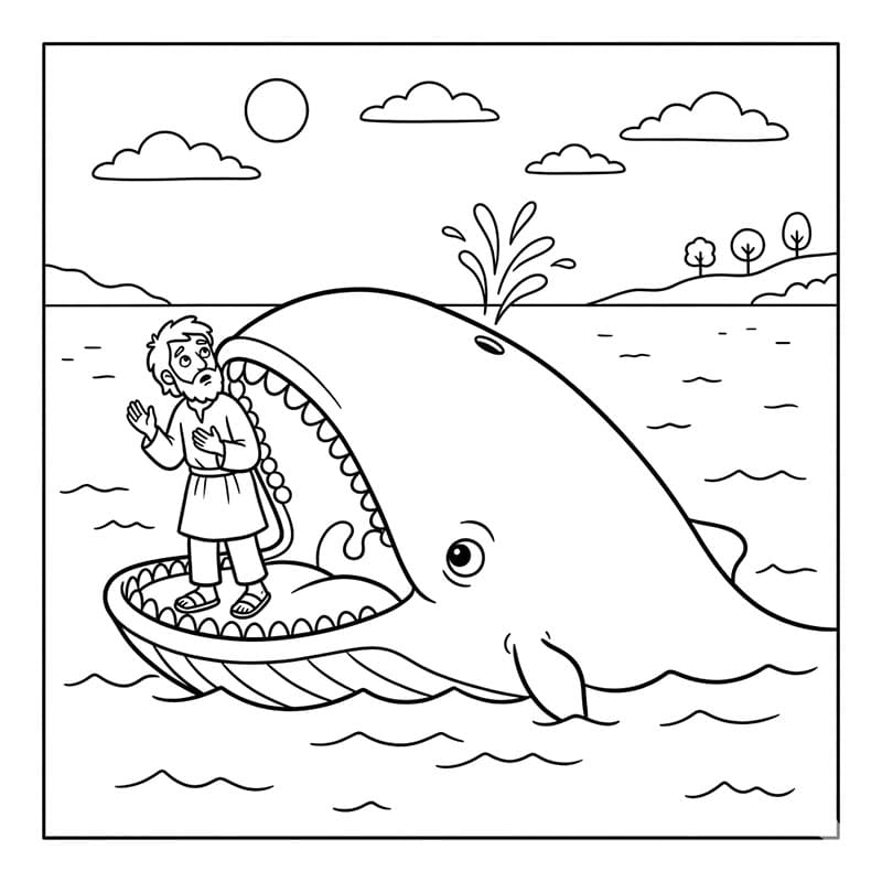 رحلة العودة من أعماق البحر تلوين