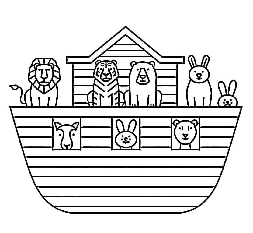 سفينة نوح البسيطة تلوين