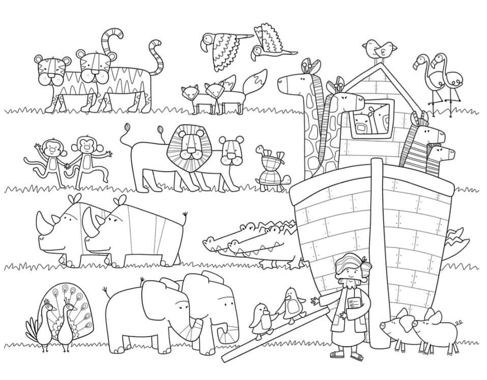 سفينة نوح مجاناً تلوين