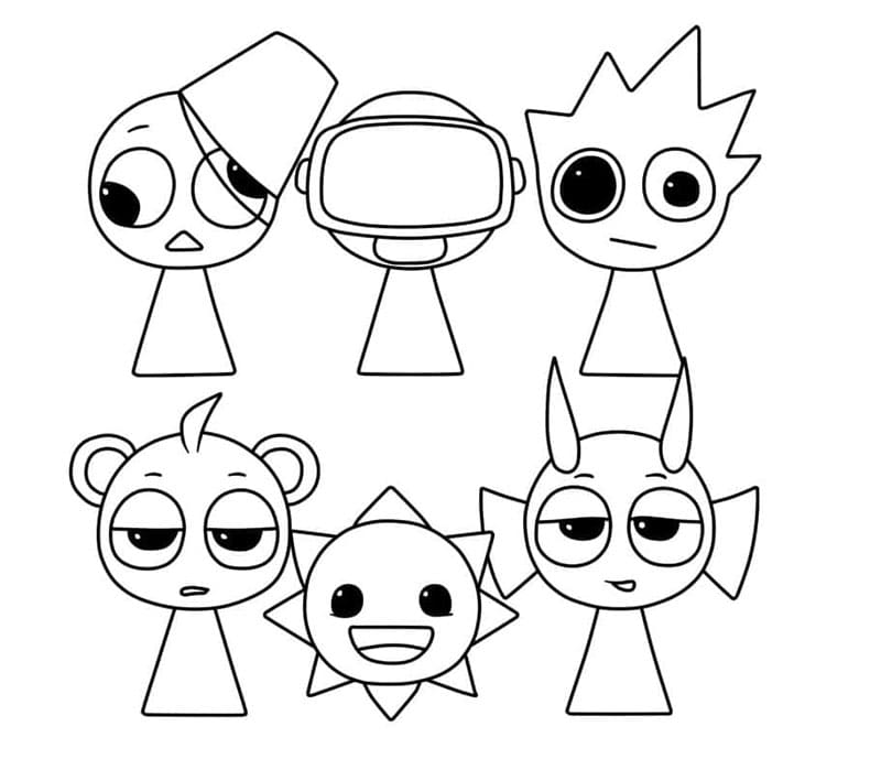 شخصيات سبونكي تلوين