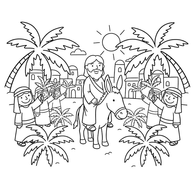 سلسلة أحد الشعانين تلوين