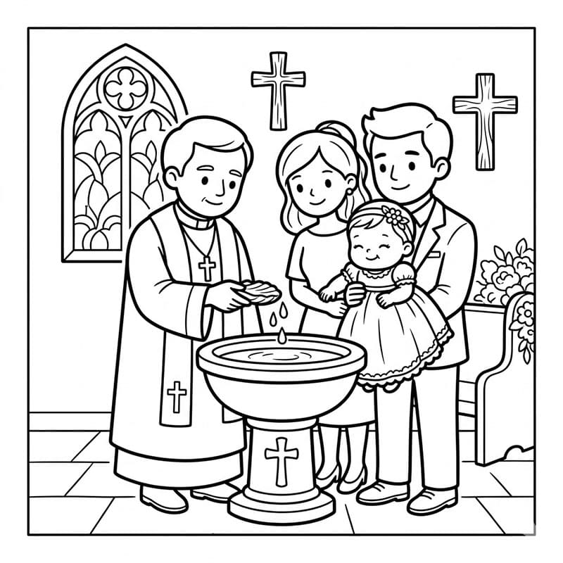 سرّ المعمودية المقدسة تلوين