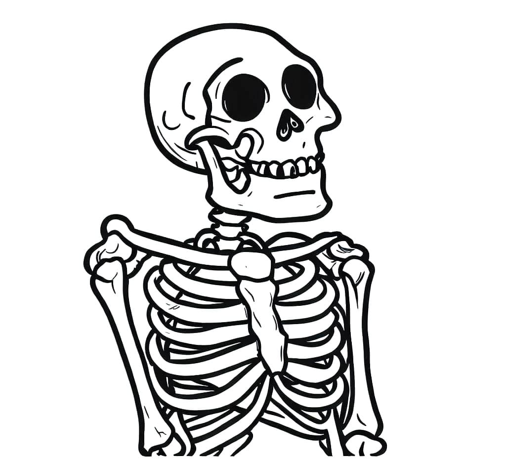 طباعة الهيكل العظمي تلوين