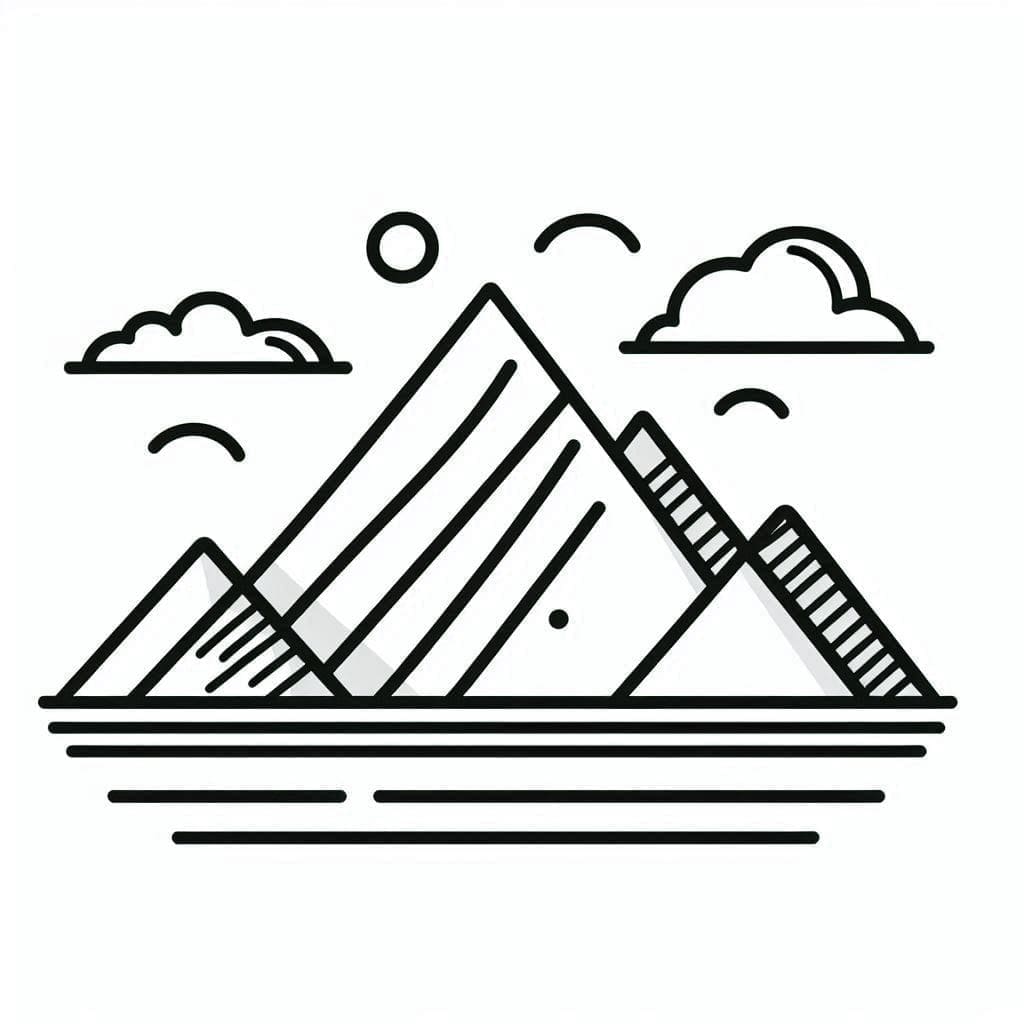 طباعة مجانية للجبال تلوين