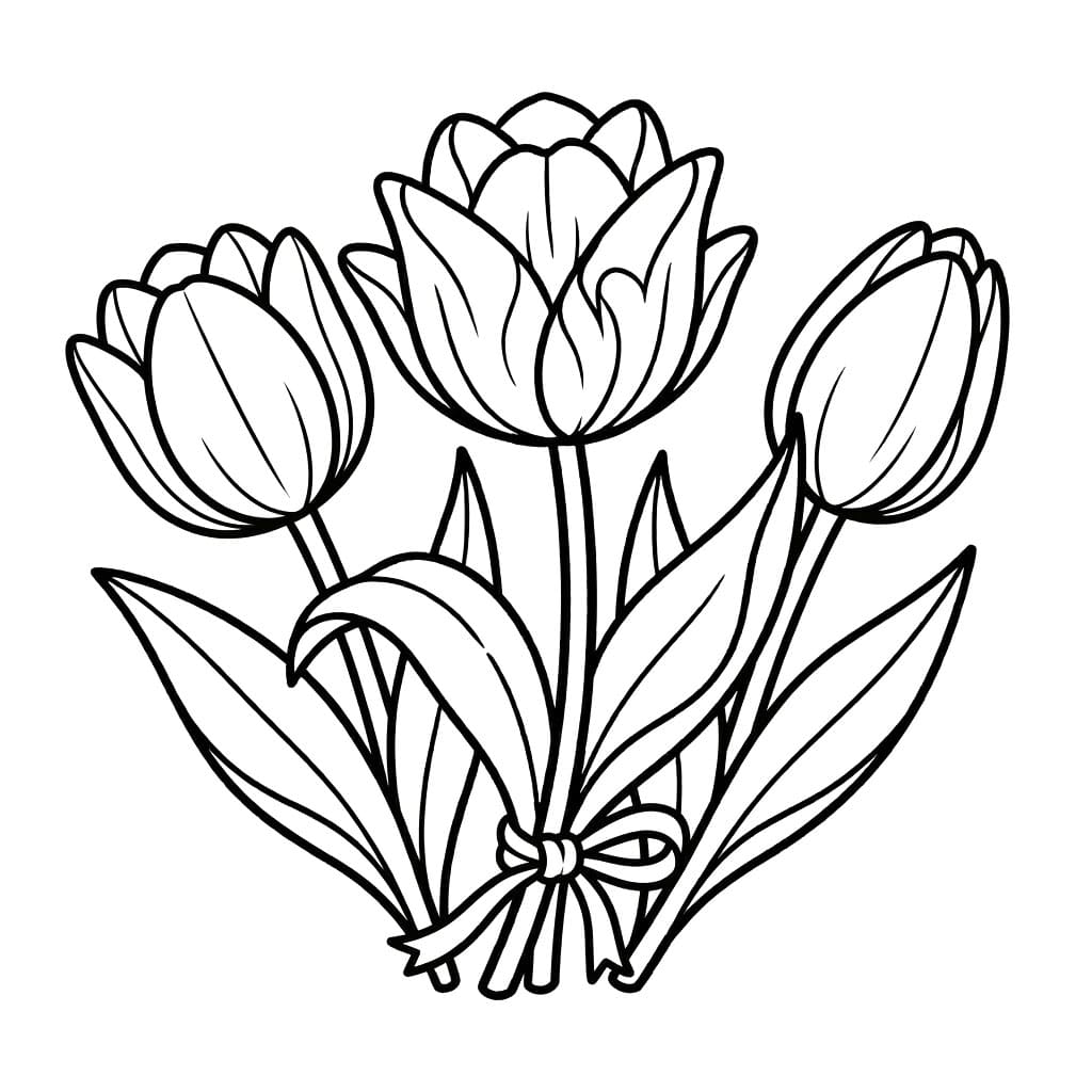 توليب ناعم الملمس تلوين