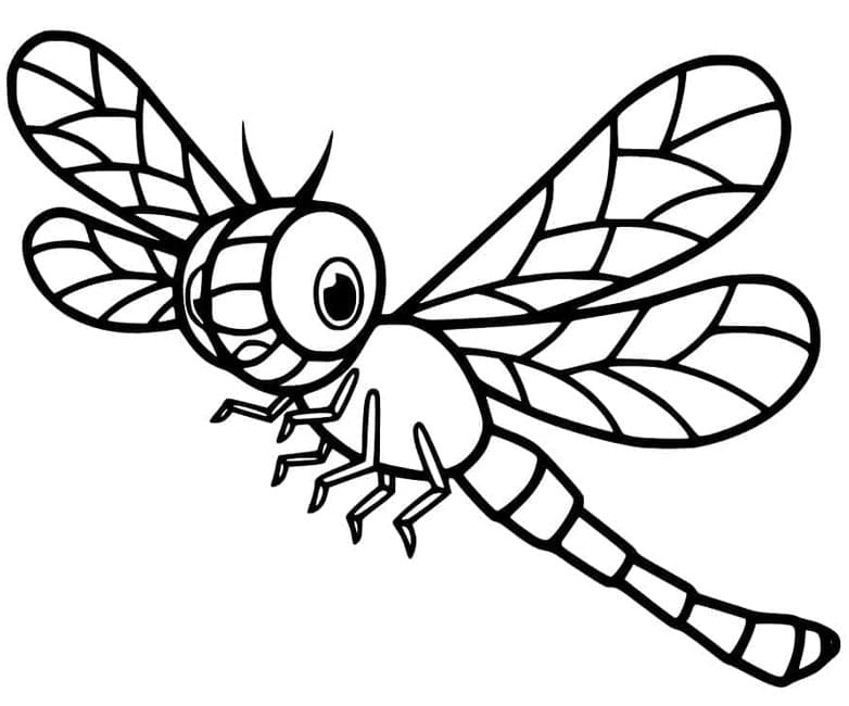 يعسوب كرتوني لطيف تلوين