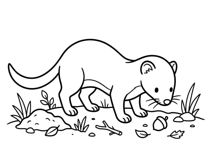 يأكل السمور تلوين