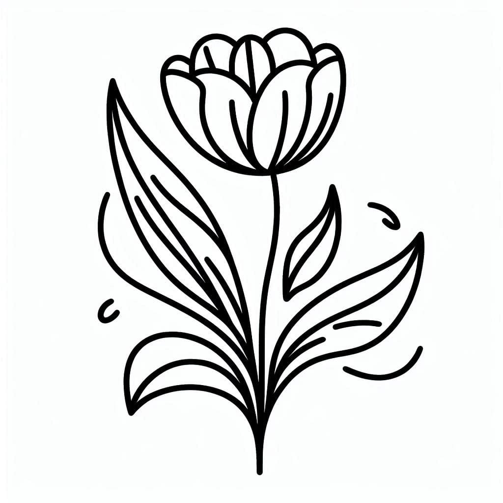 زهرة التوليب المذهلة تلوين