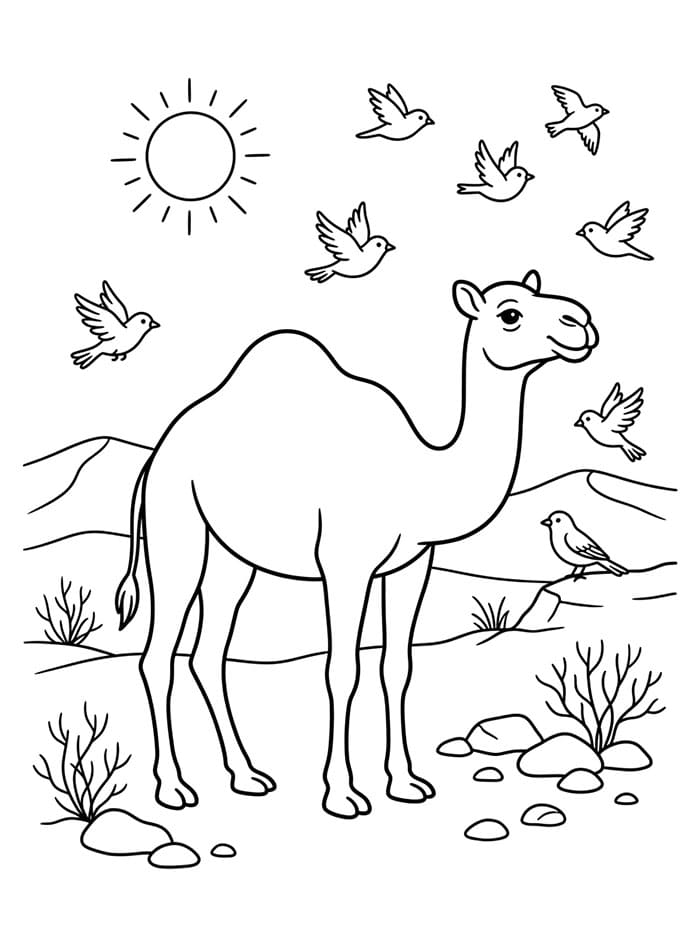 الجمل العربي تلوين