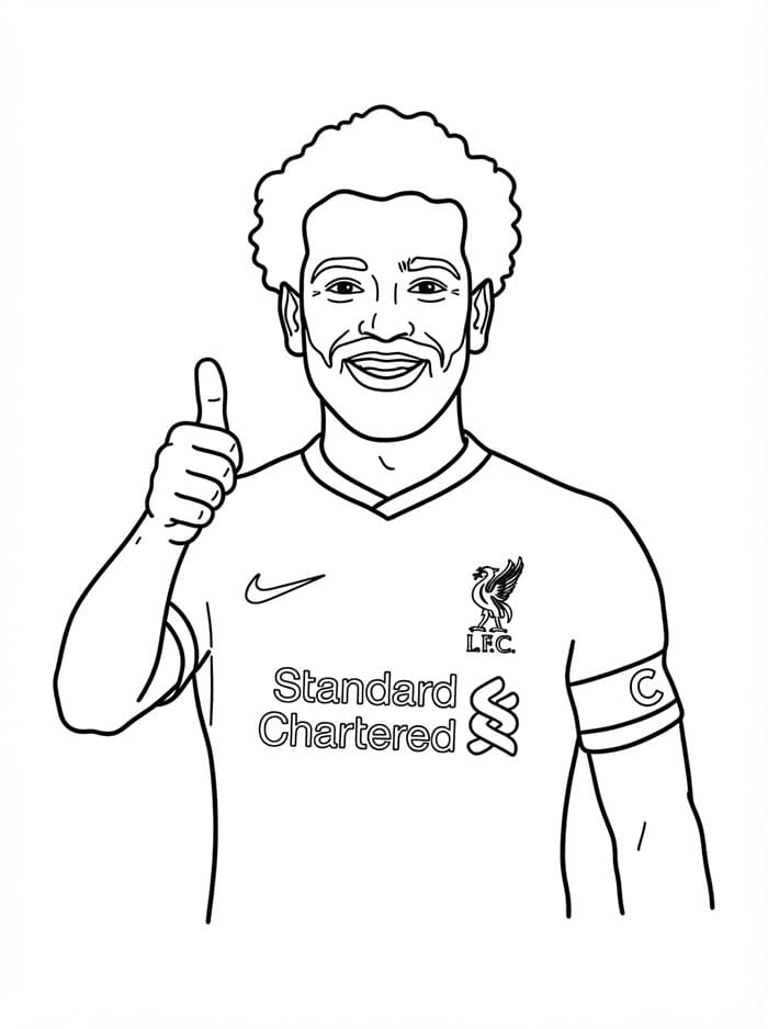 محمد صلاح إلى الأمام تلوين