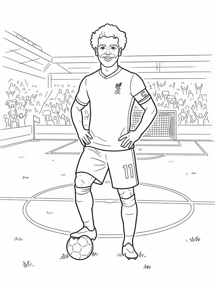محمد صلاح كابتن تلوين