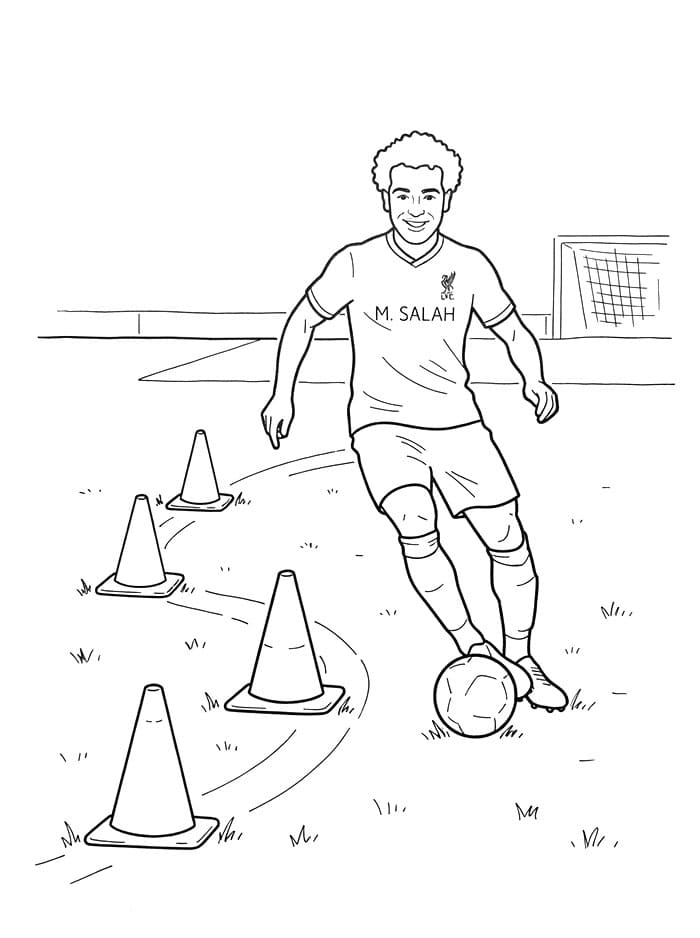 محمد صلاح ممارسة المخاريط تلوين