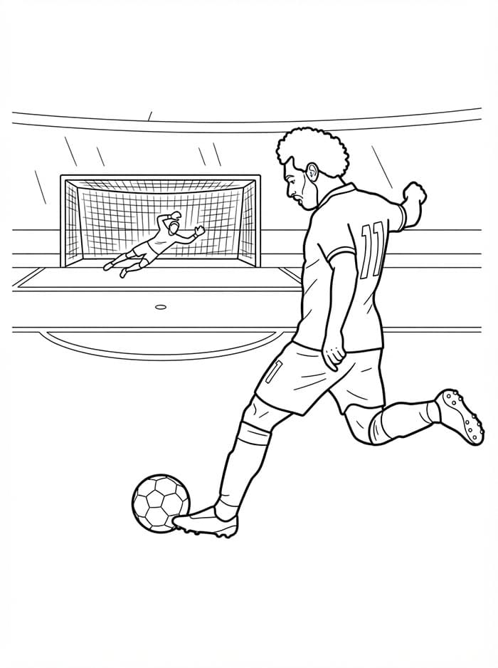 محمد صلاح يركل تلوين