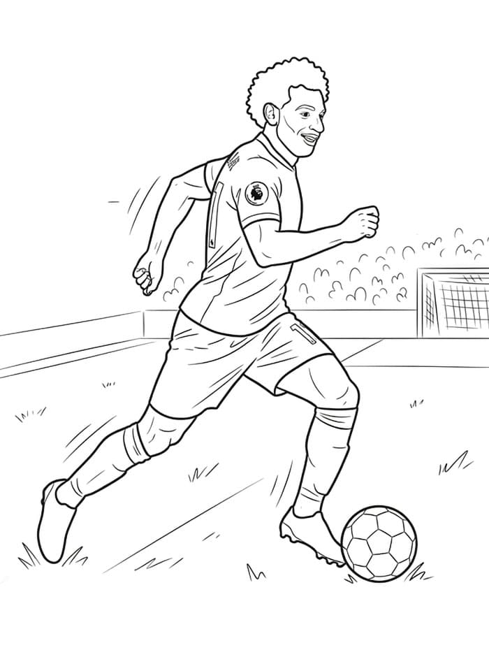 محمد صلاح يركض تلوين