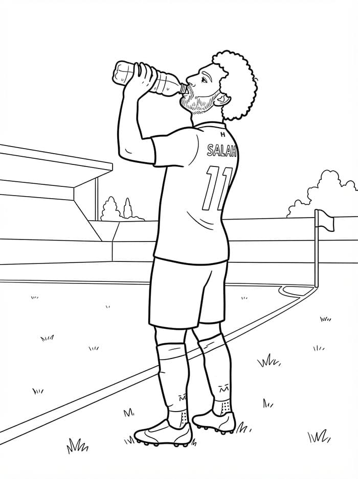 محمد صلاح يشرب تلوين