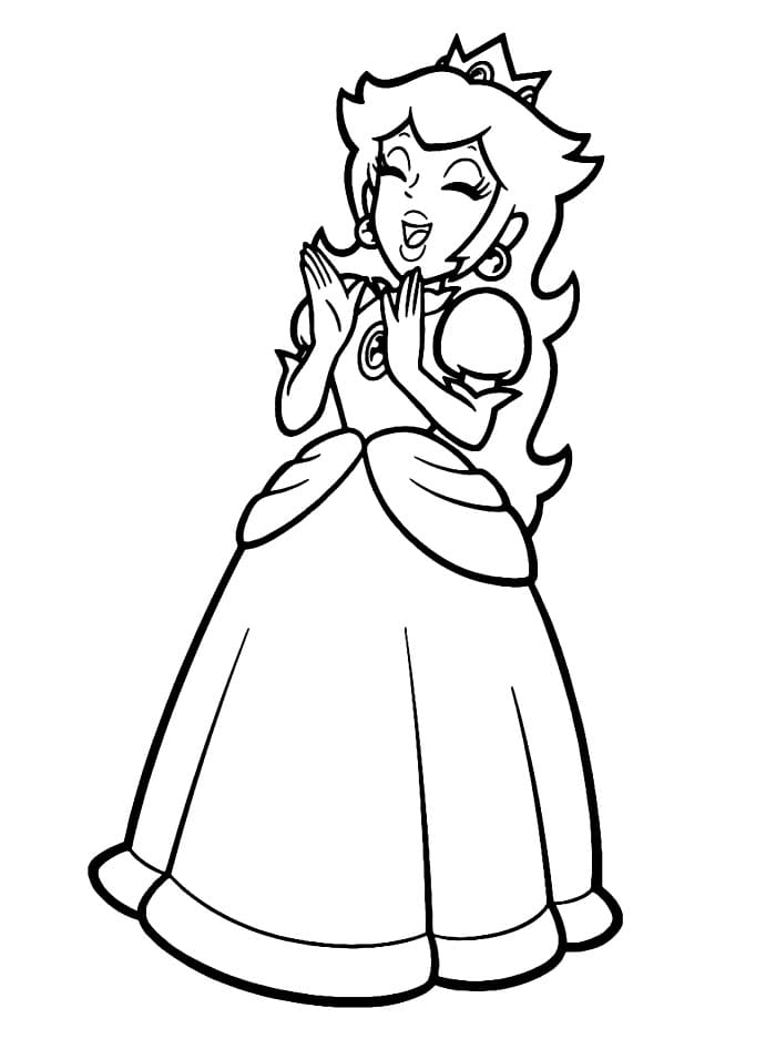 الأميرة بيتش سعيدة تلوين