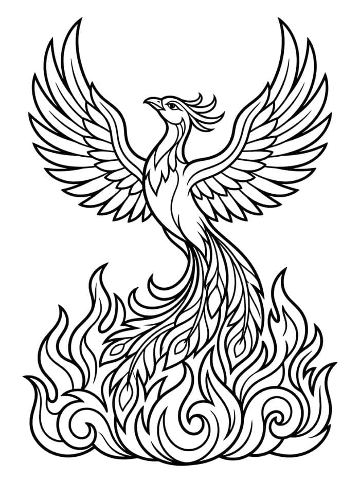 فينيكس ينهض تلوين