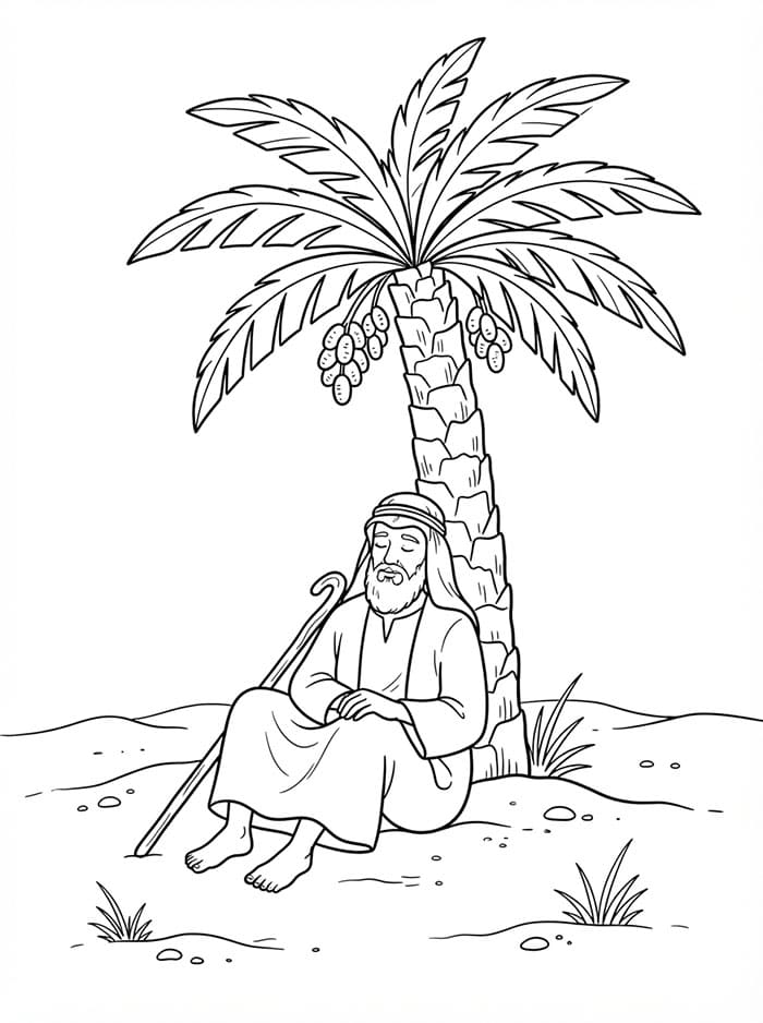 موسى يستريح تلوين